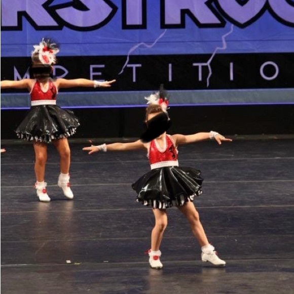 Red, Black & White Tap Dance Costume - child - Picture 2 of 6
